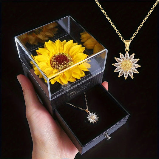 Sunflower Necklace Gift