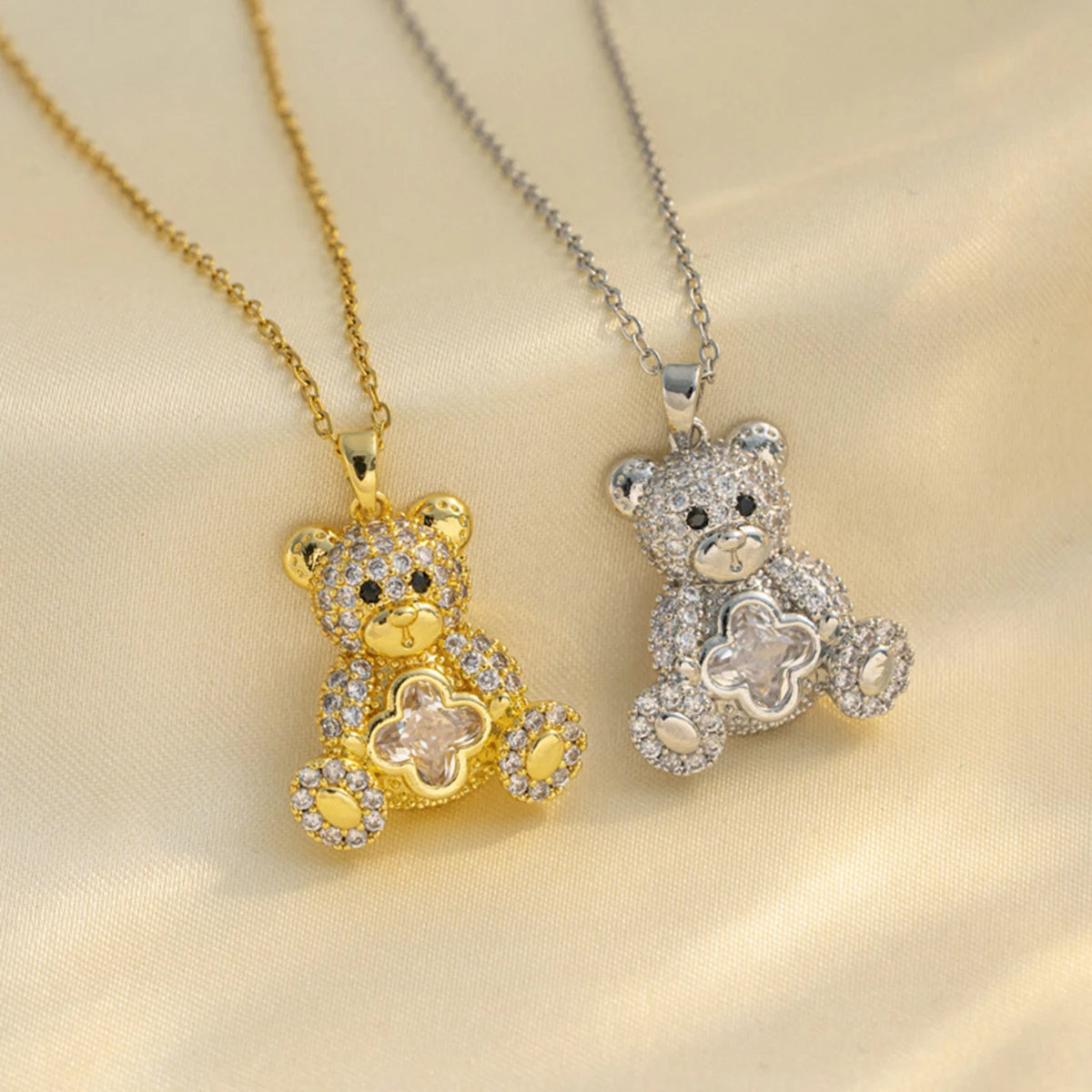 Teddy Bear pendant necklace