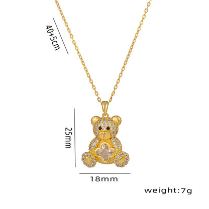 Teddy Bear pendant necklace